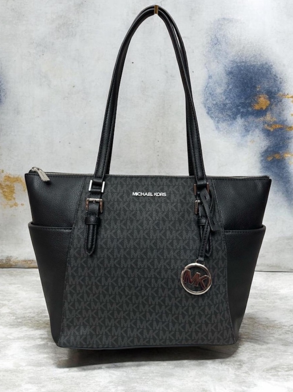 Michael Kors Charlotte Black Large Tote NWT